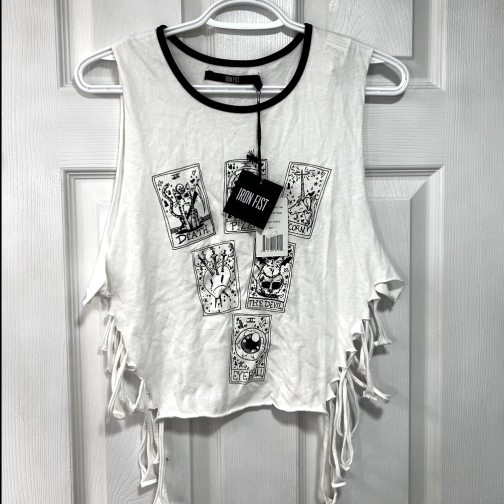 NWT Iron Fist White Bad Luck Tank Size M